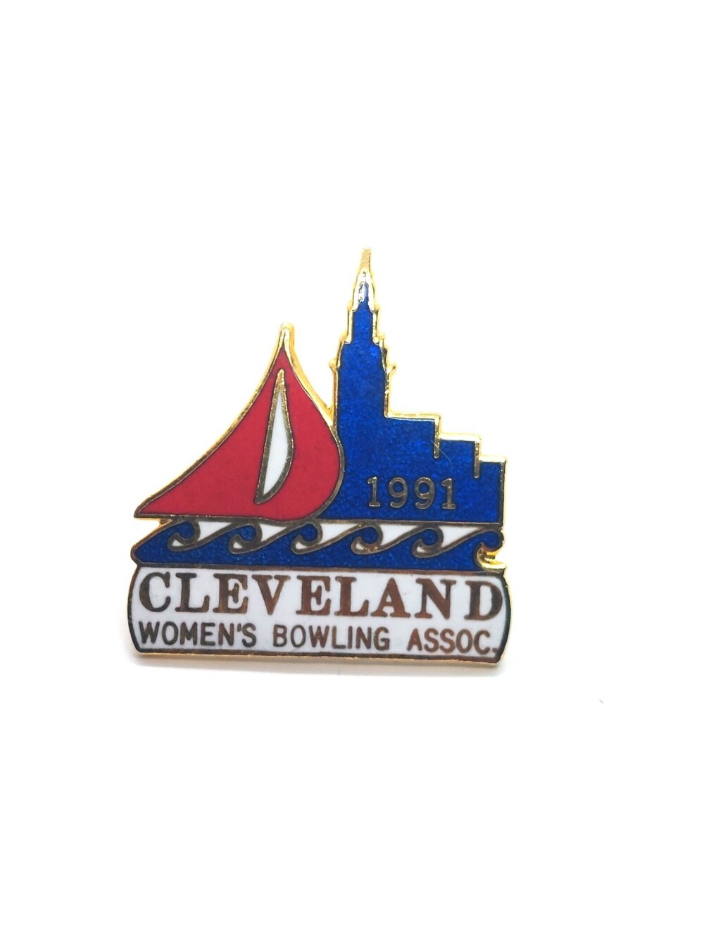 Cleveland Womens Bowling Pin Association 1991 Vintage Sports Souvenir
